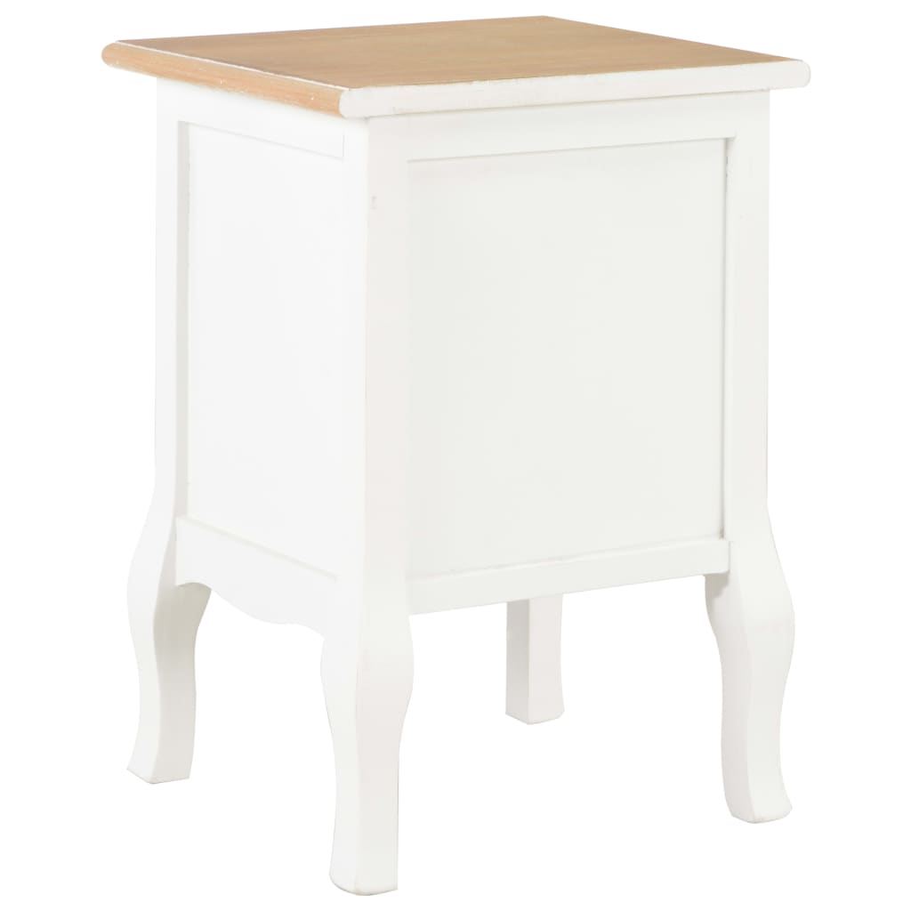 Mesa-de-cabeceira 2 pcs 35x30x49 cm MDF branco
