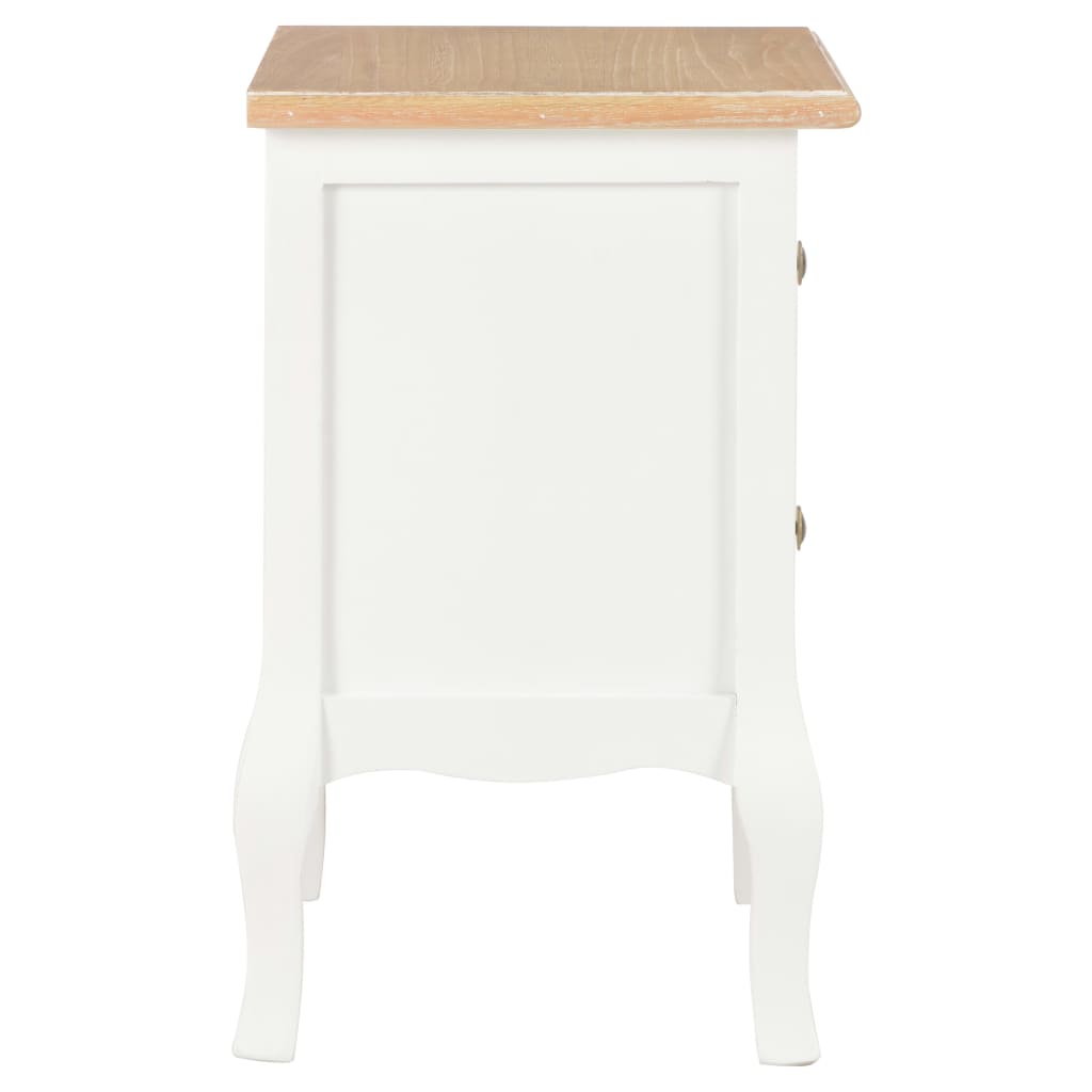 Mesa-de-cabeceira 2 pcs 35x30x49 cm MDF branco