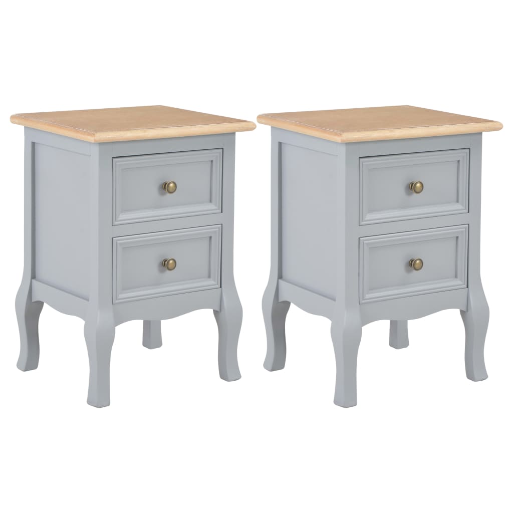 Mesa-de-cabeceira 2 pcs 35x30x49 cm MDF branco