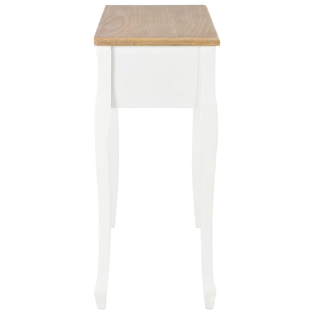 Toucador/mesa consola com três gavetas branco