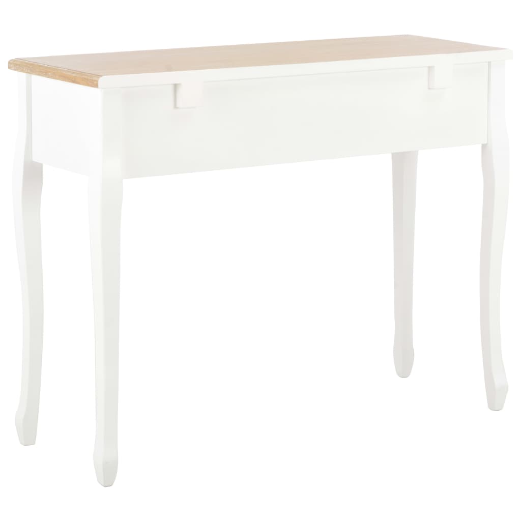 Toucador/mesa consola com três gavetas branco