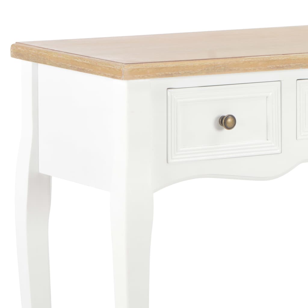 Toucador/mesa consola com três gavetas branco