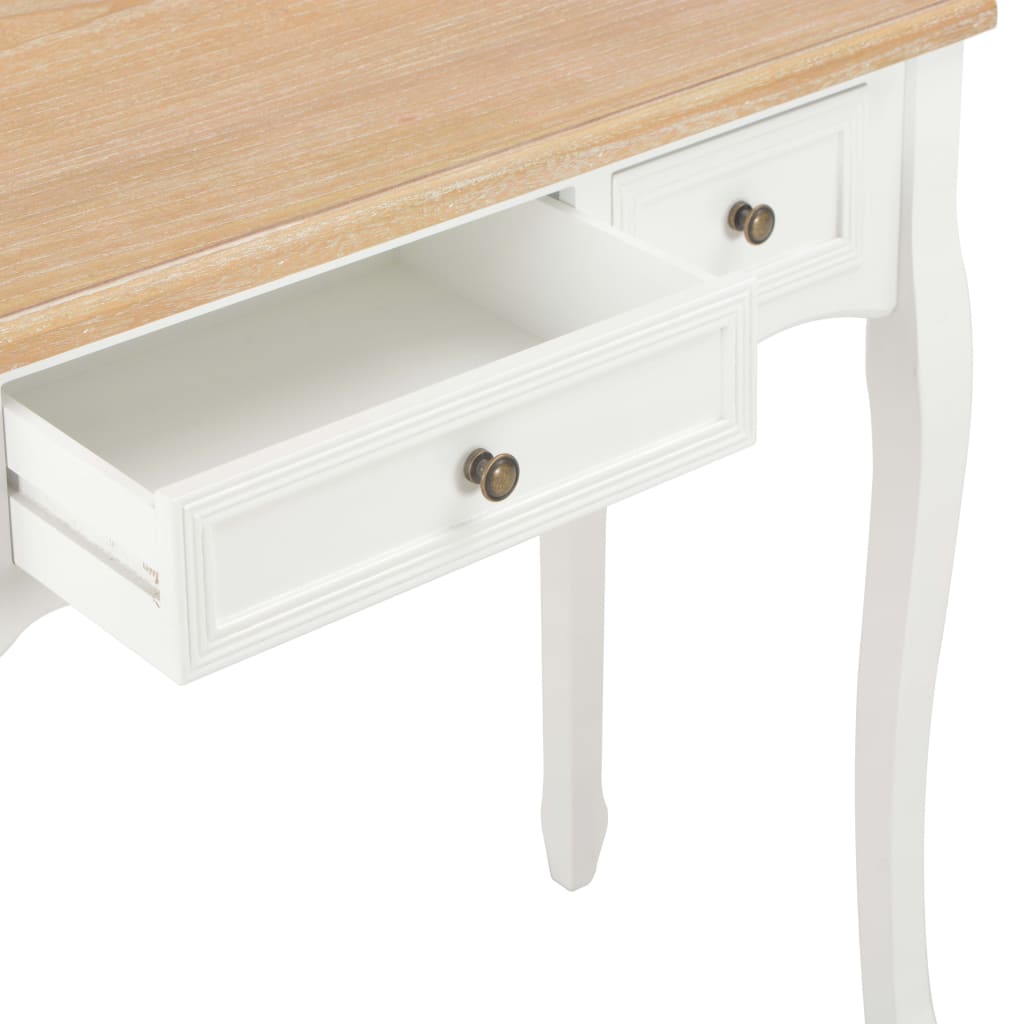 Toucador/mesa consola com três gavetas branco