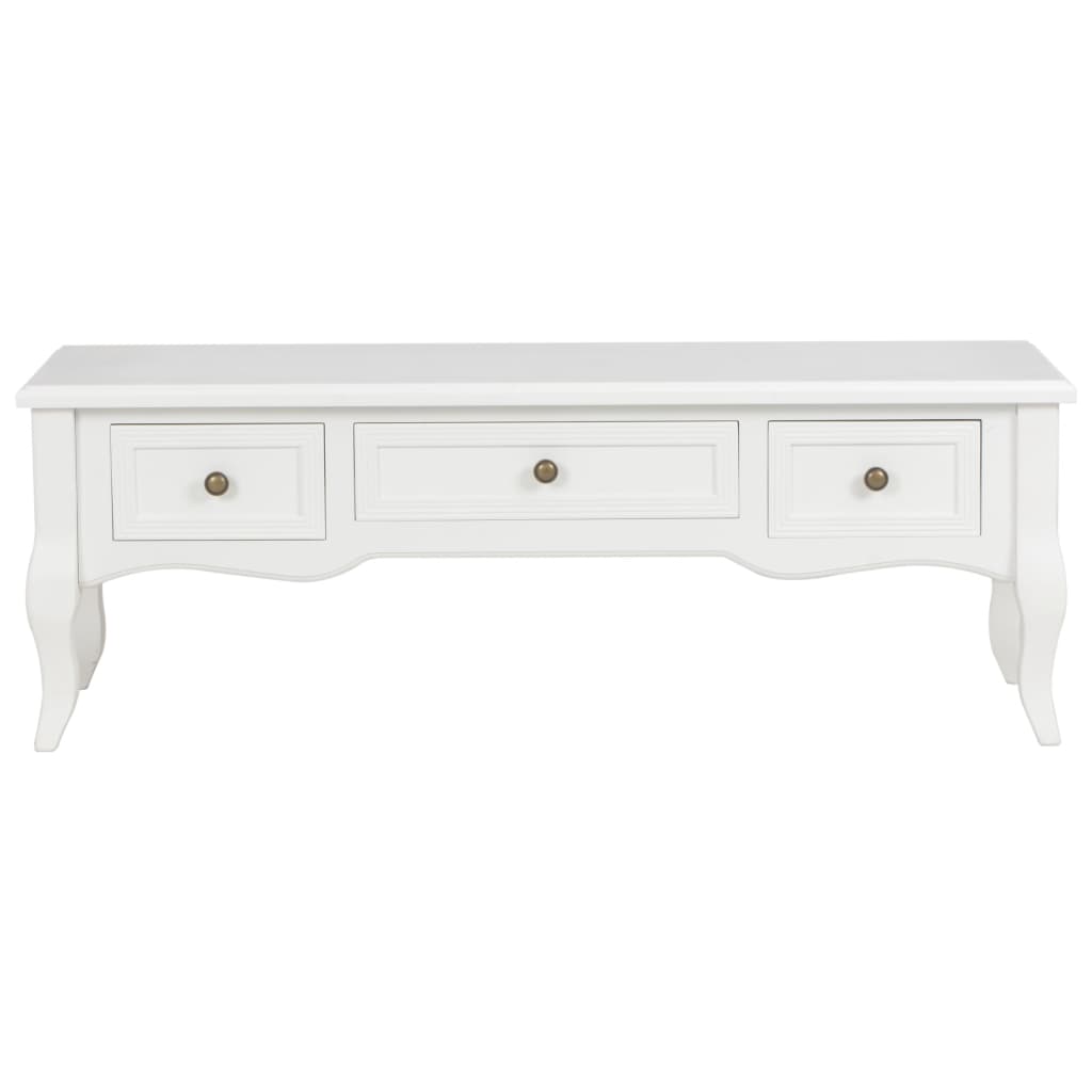 Móvel de TV 100x35x35 cm madeira branco