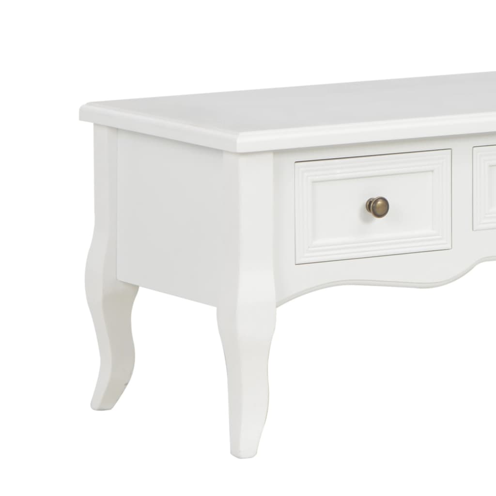 Móvel de TV 100x35x35 cm madeira branco