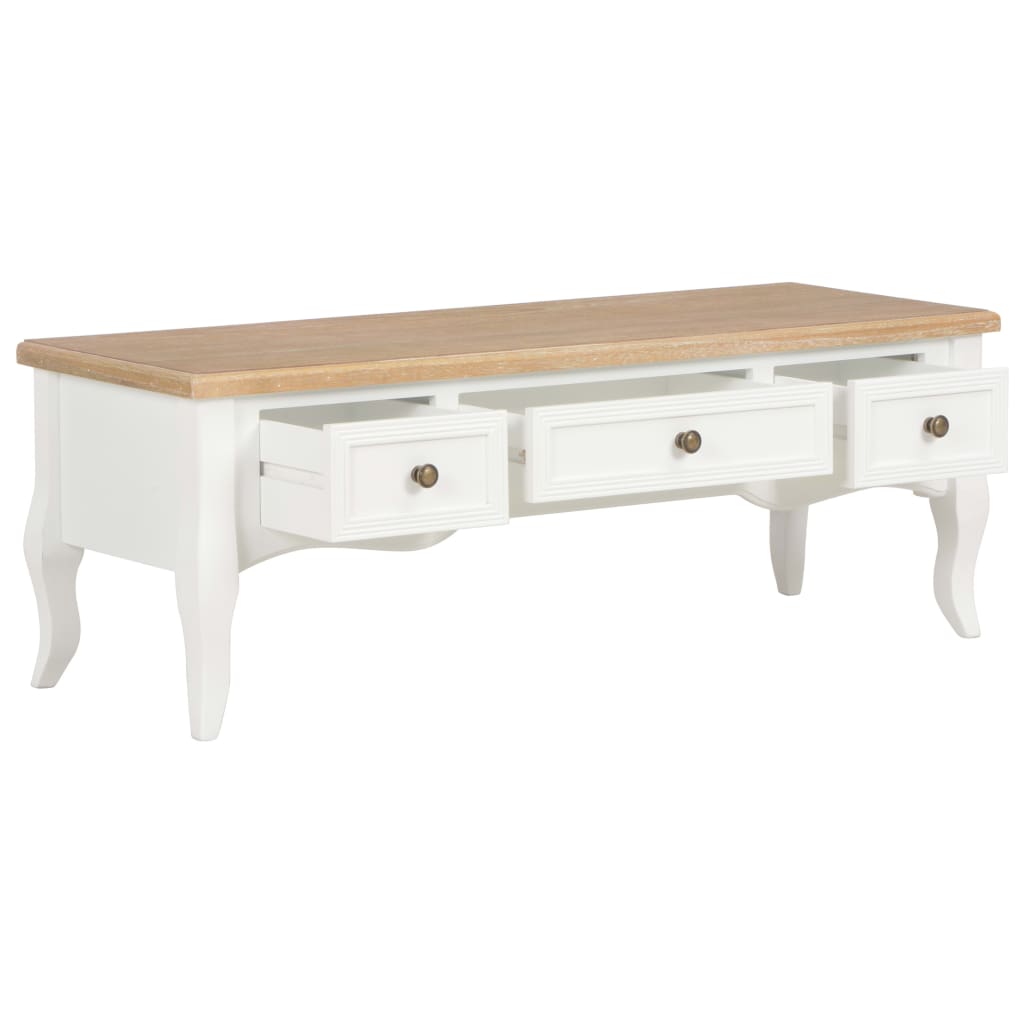 Móvel de TV 100x35x35 cm madeira branco