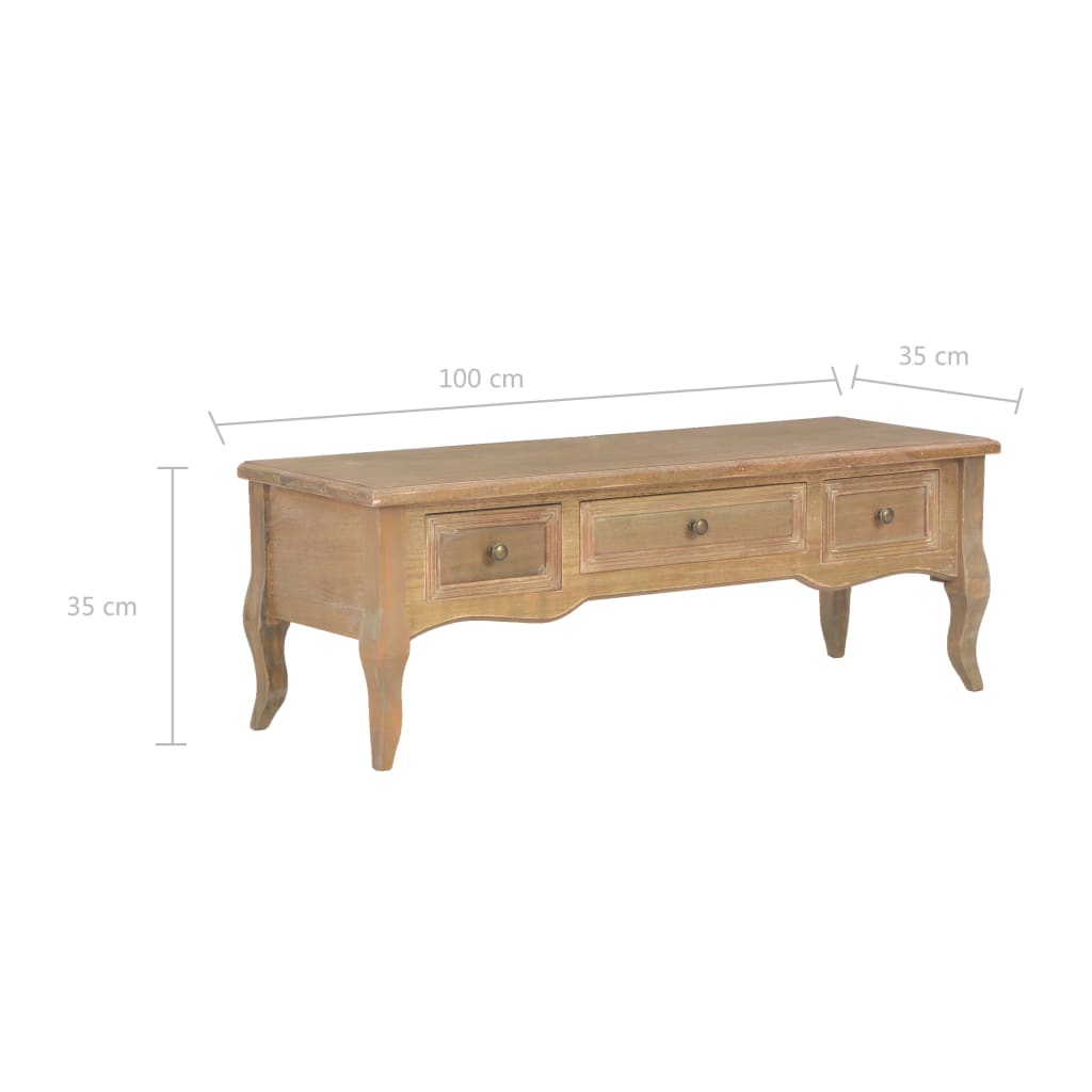 Móvel de TV 100x35x35 cm madeira branco