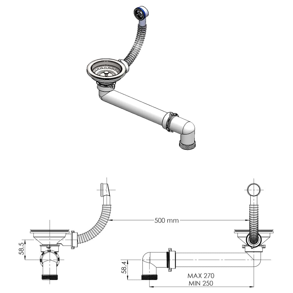 Lava-louça com 1 cuba granito branco