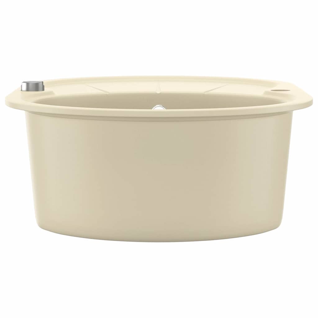 Lava-louça com 1 cuba oval granito bege