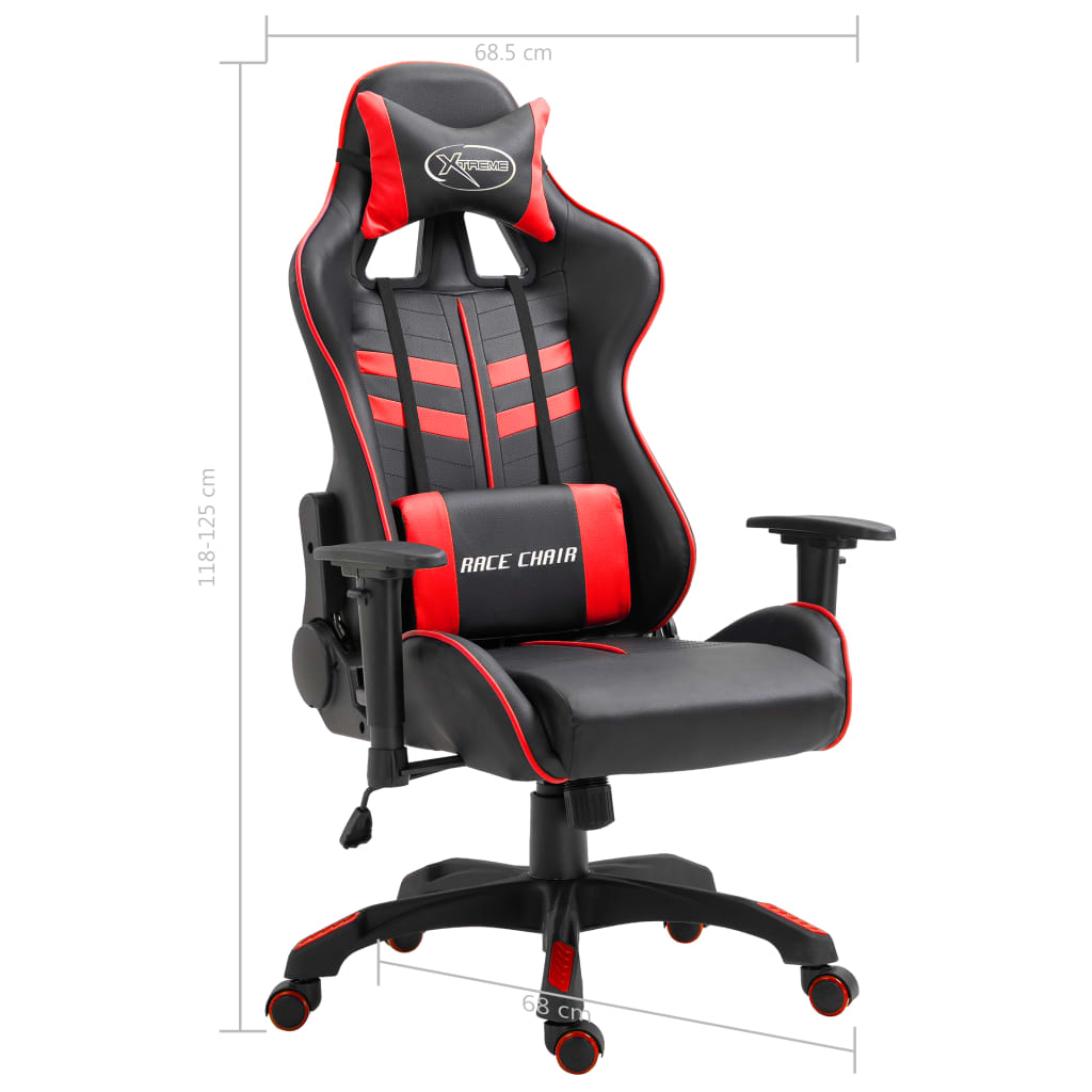 Cadeira de gaming couro artificial azul
