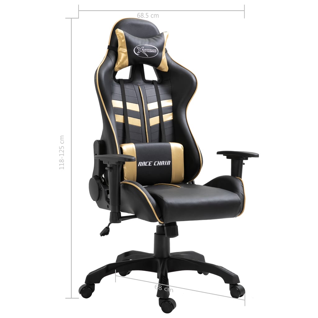 Cadeira de gaming couro artificial azul