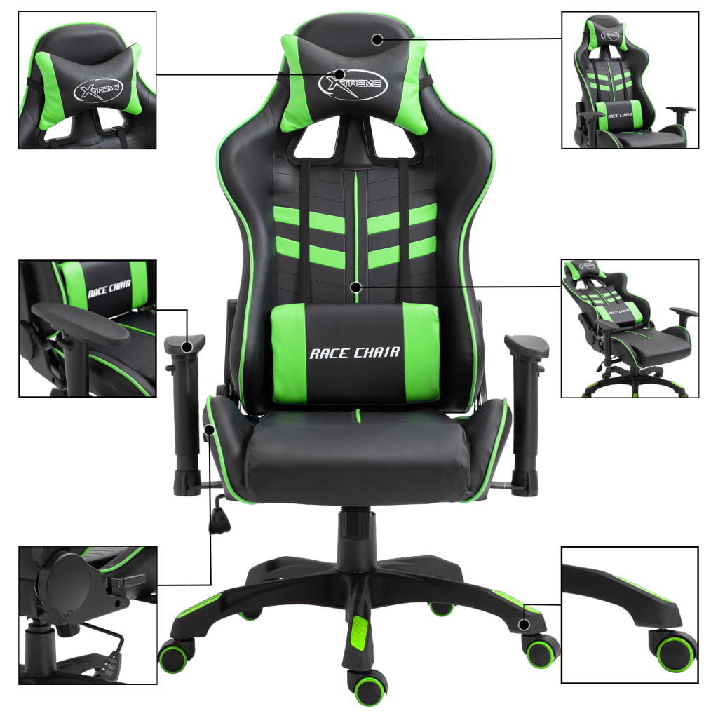 Cadeira de gaming couro artificial azul
