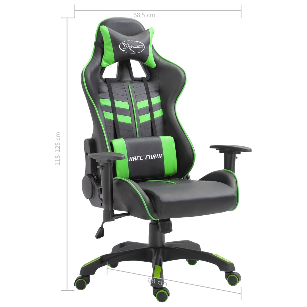 Cadeira de gaming couro artificial azul