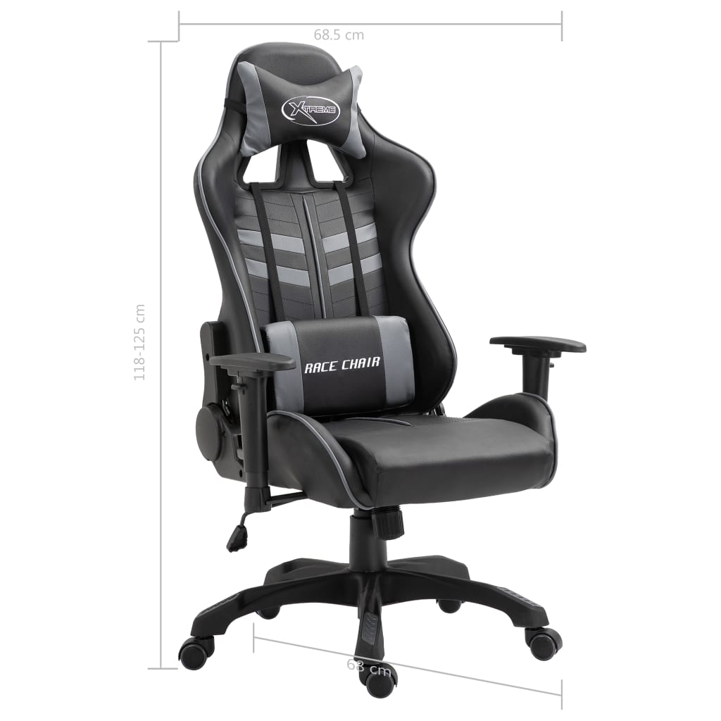 Cadeira de gaming couro artificial azul
