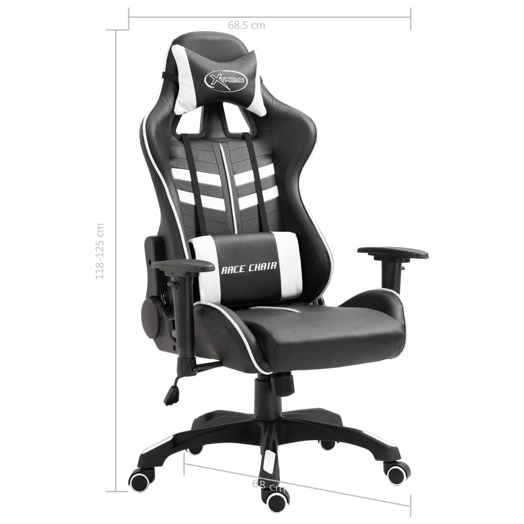 Cadeira de gaming couro artificial azul