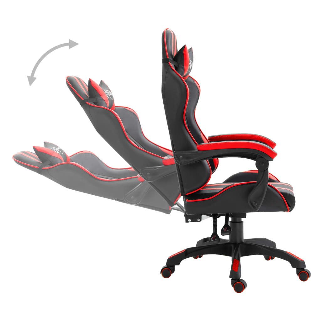 Cadeira de gaming couro artificial cinzento