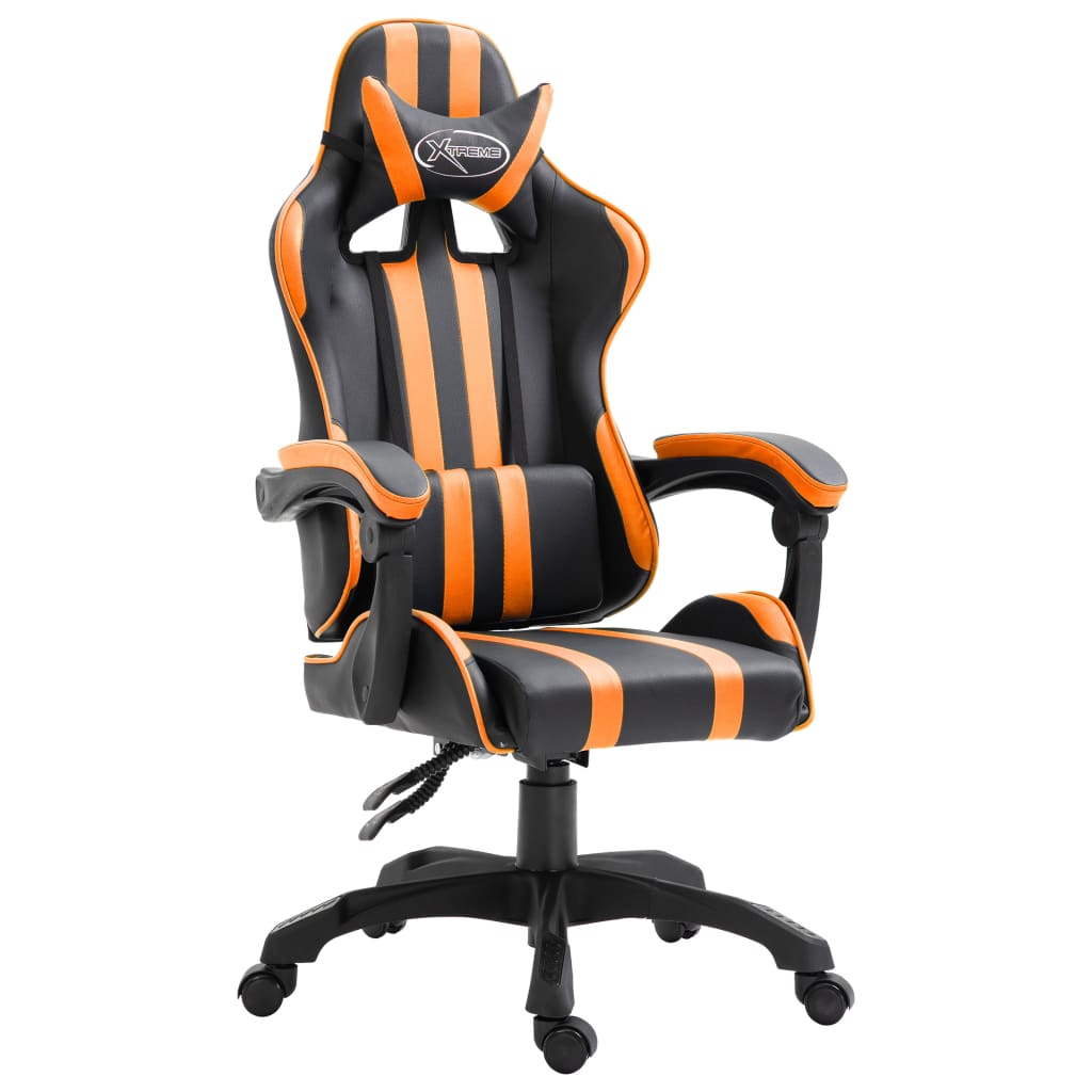 Cadeira de gaming couro artificial cinzento