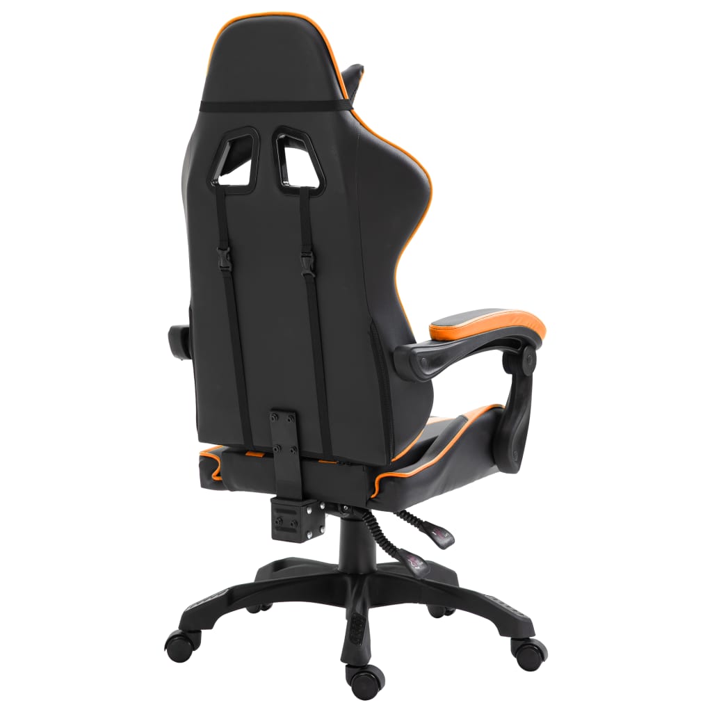 Cadeira de gaming couro artificial cinzento