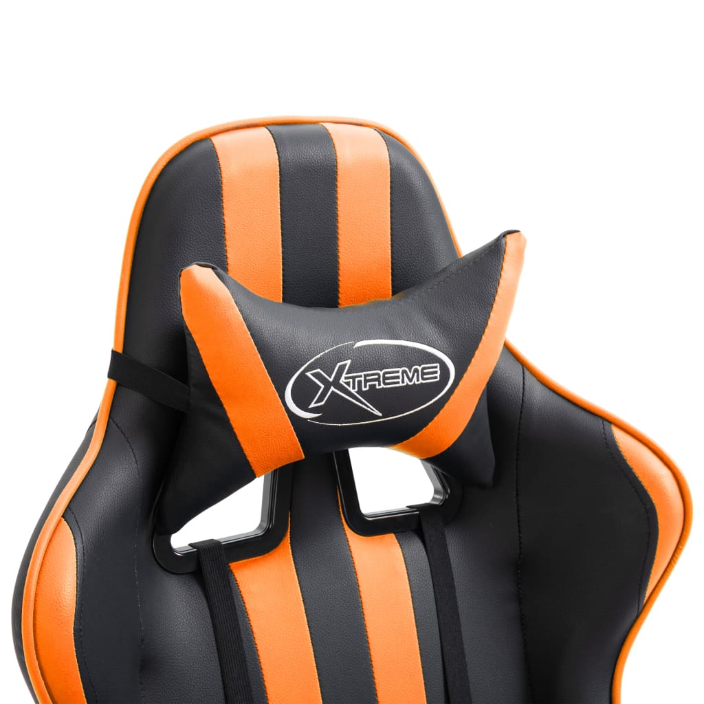 Cadeira de gaming couro artificial cinzento