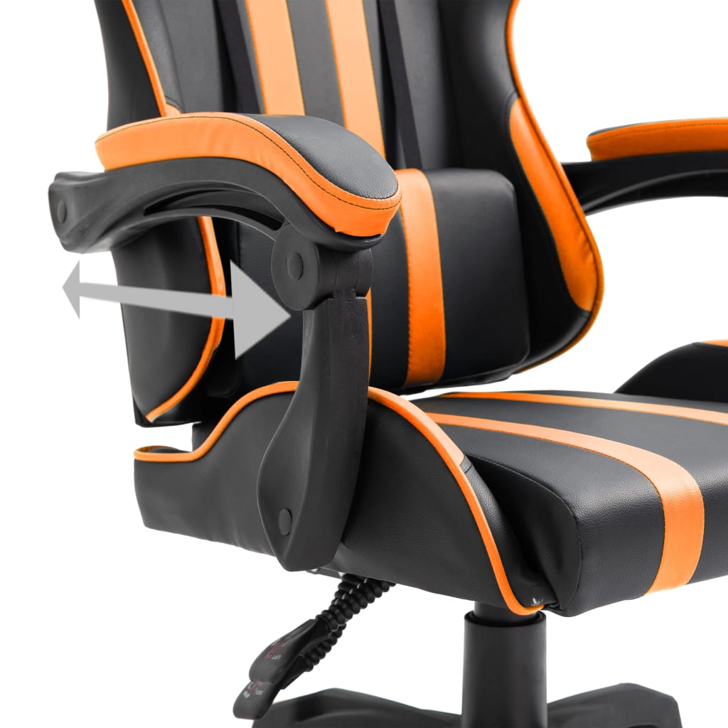 Cadeira de gaming couro artificial cinzento