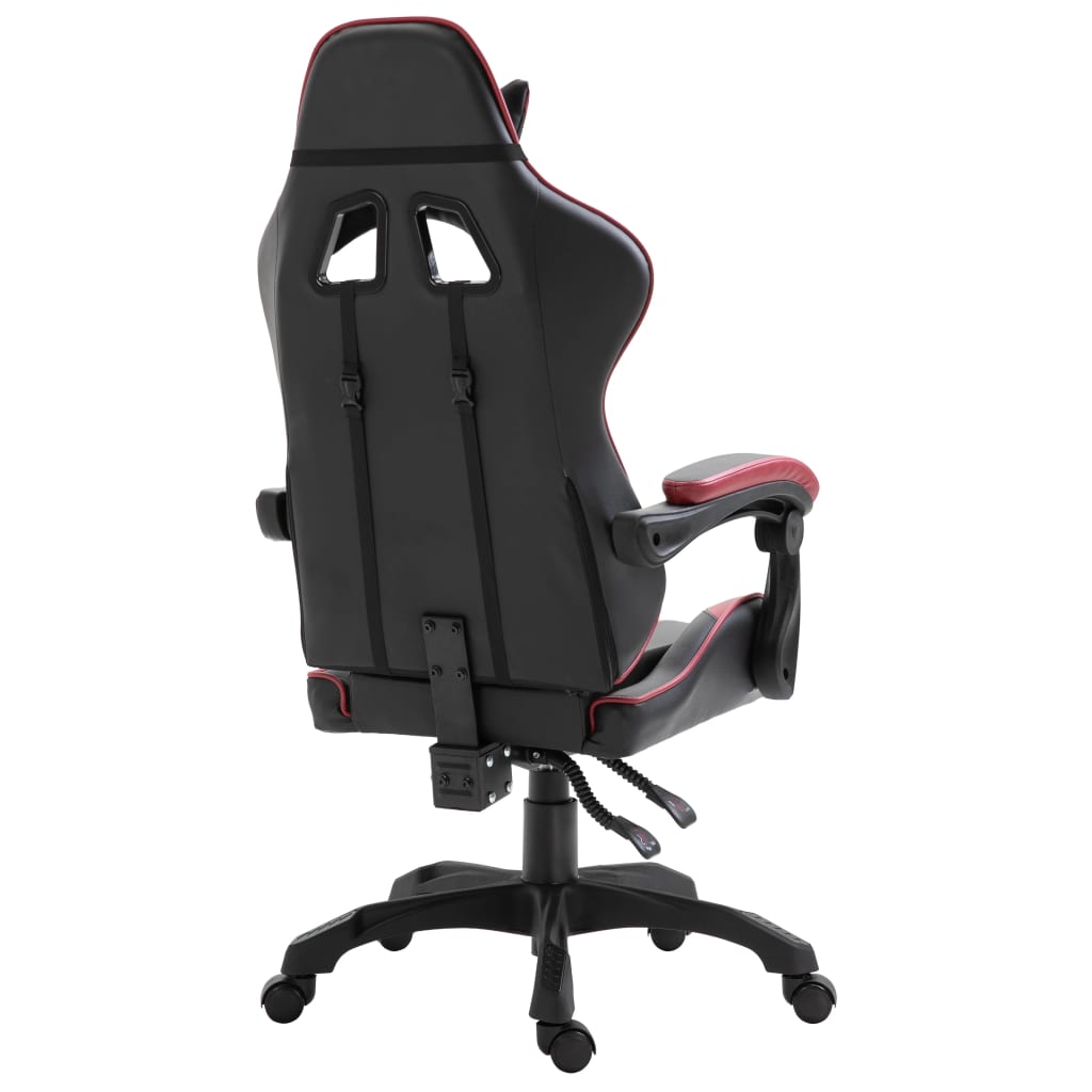 Cadeira de gaming couro artificial cinzento
