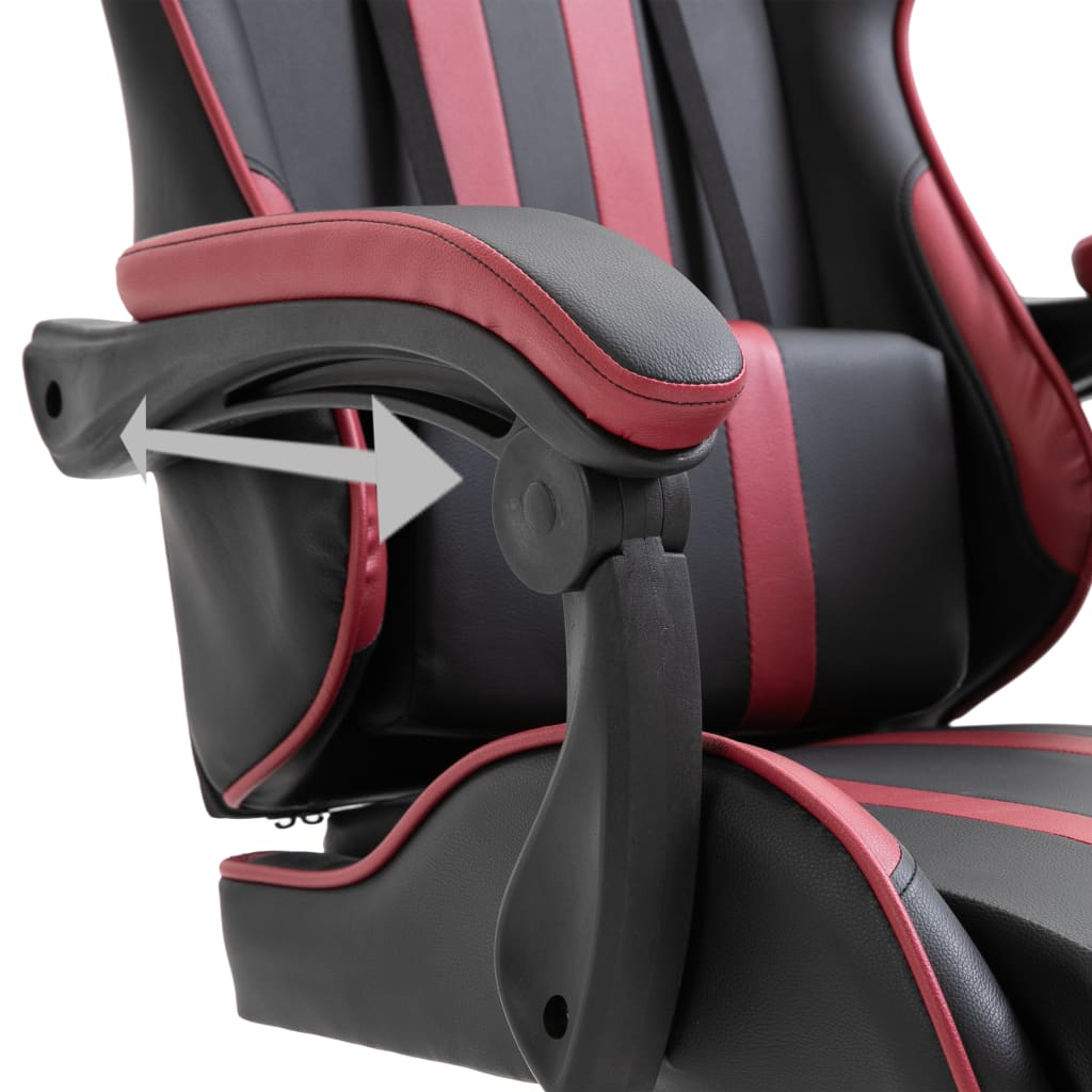 Cadeira de gaming couro artificial cinzento