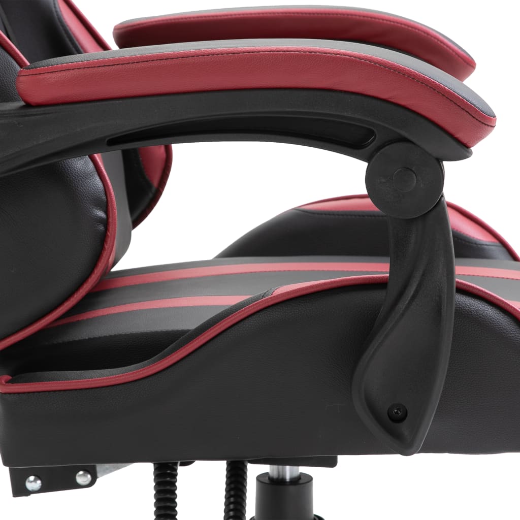 Cadeira de gaming couro artificial cinzento