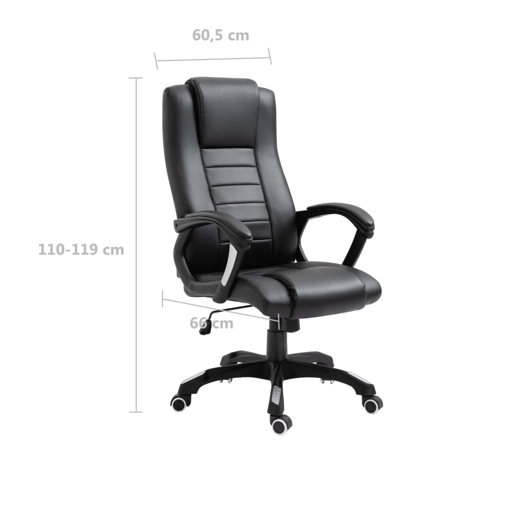 Cadeira de escritório em couro artificial antracite