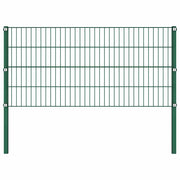 Painel de vedação com postes de ferro 176,5x80 cm verde