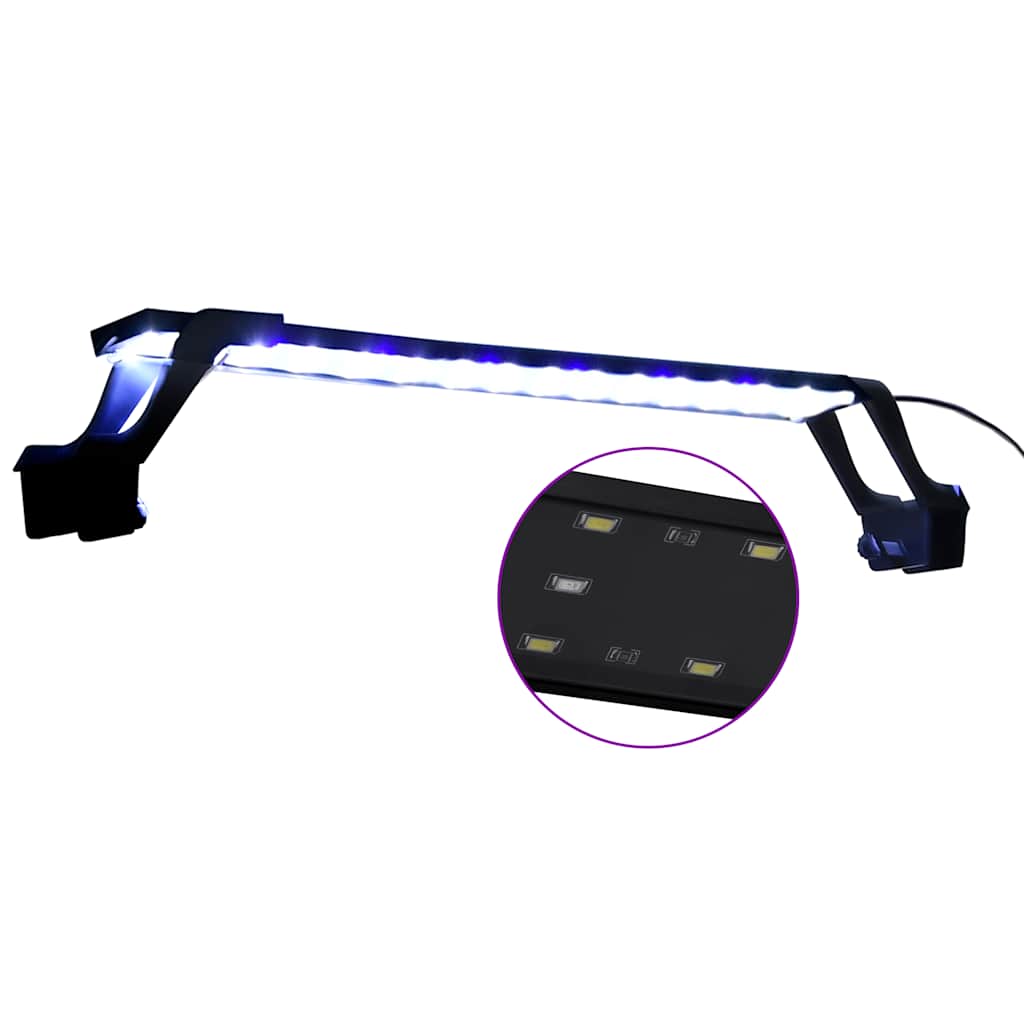Lâmpada de aquário LED com braçadeiras 55-70 cm azul e branco