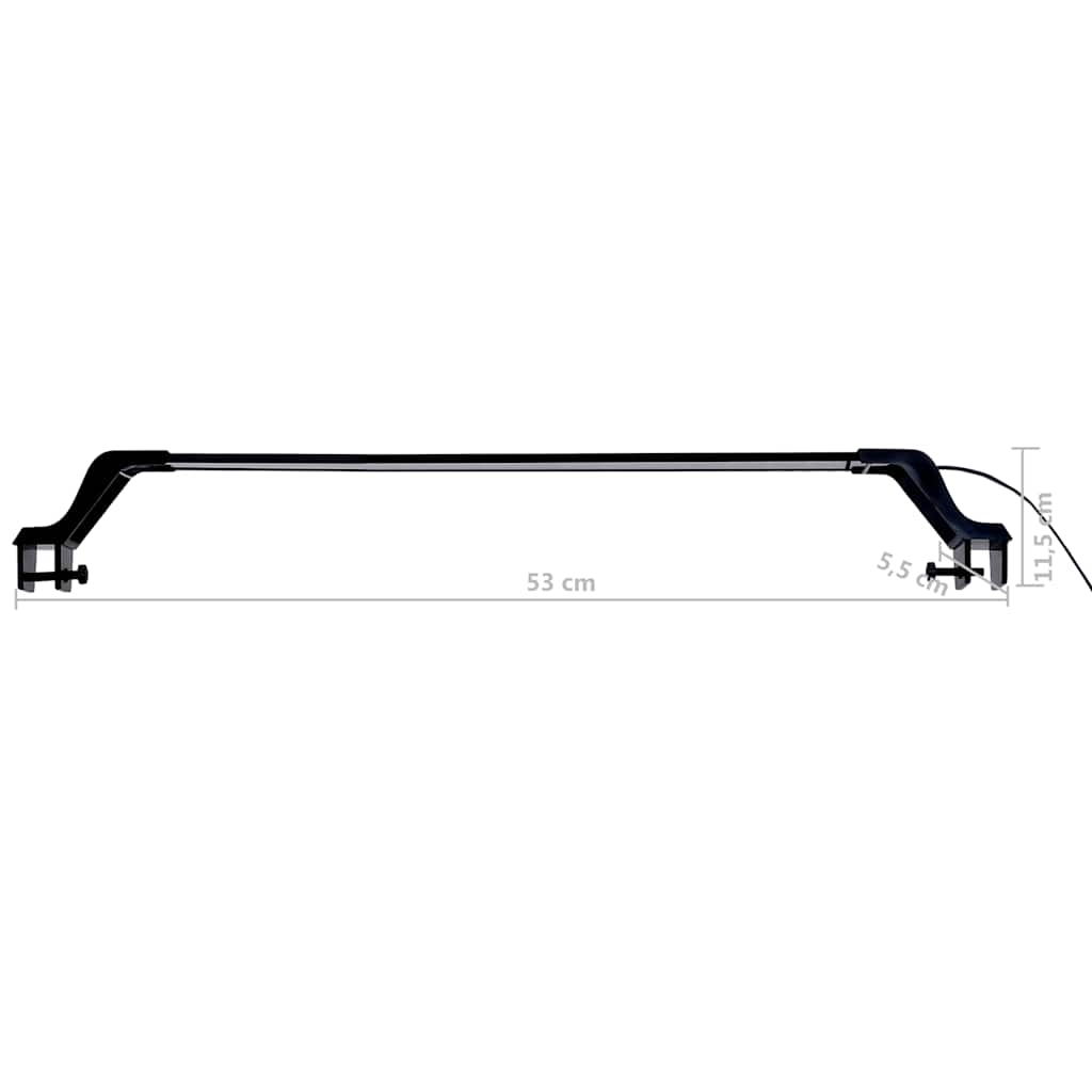 Lâmpada de aquário LED com braçadeiras 55-70 cm azul e branco