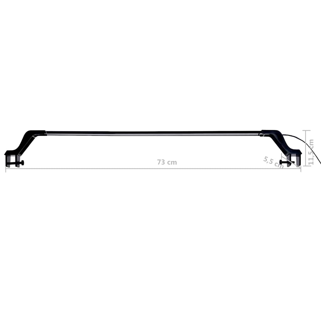 Lâmpada de aquário LED com braçadeiras 75-90 cm azul e branco