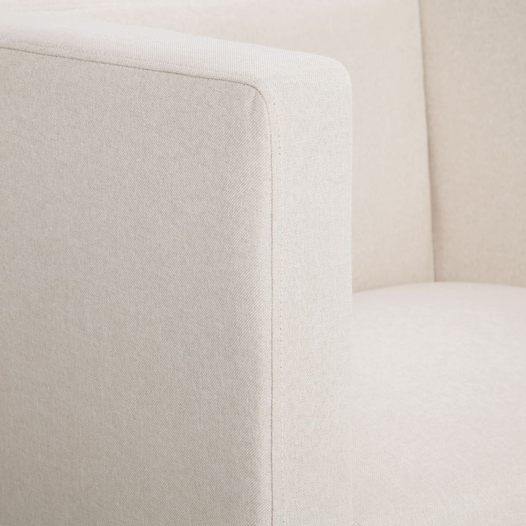 Poltrona em forma de cubo tecido creme