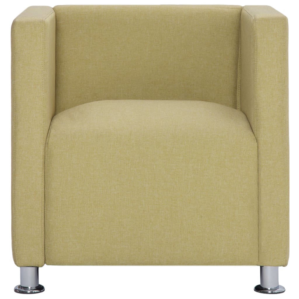 Poltrona em forma de cubo tecido creme