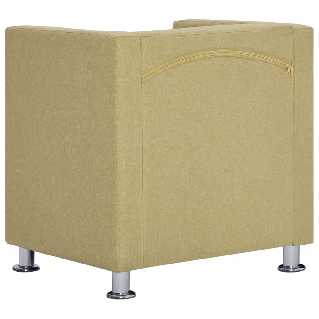 Poltrona em forma de cubo tecido creme