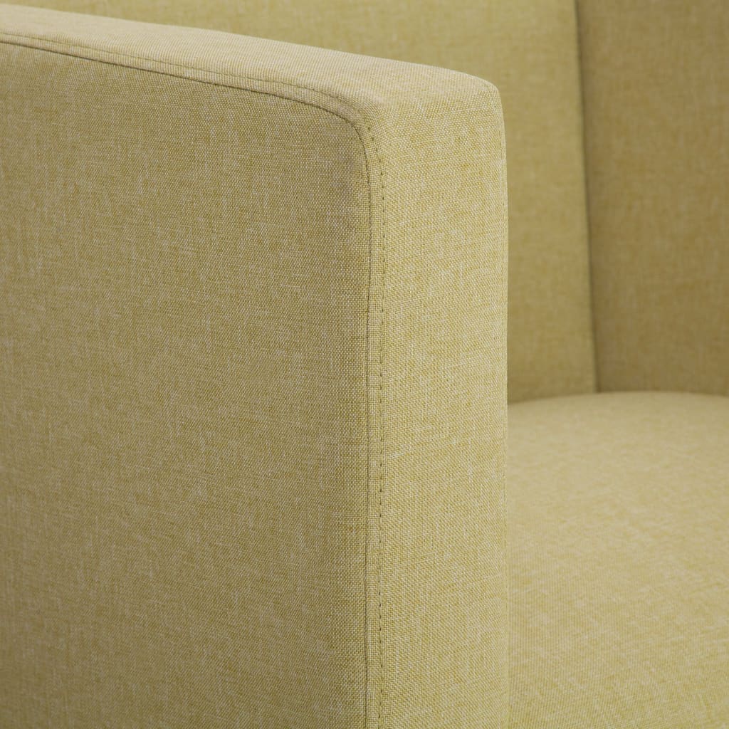 Poltrona em forma de cubo tecido creme