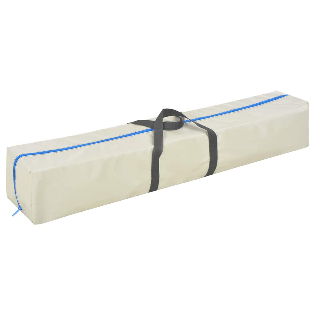 Colchão de ginástica insuflável c/ bomba 400x100x10 cm PVC azul