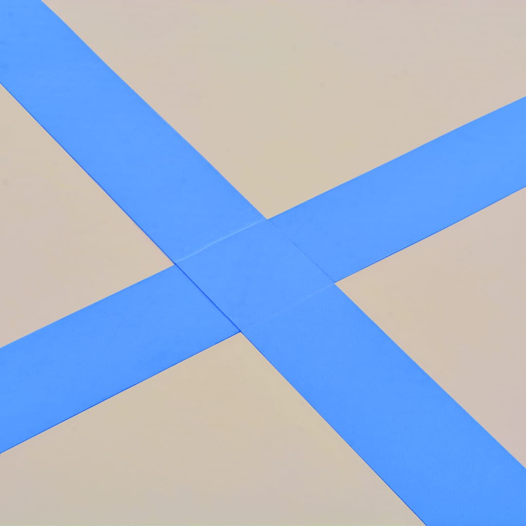 Colchão de ginástica insuflável c/ bomba 500x100x10 cm PVC azul
