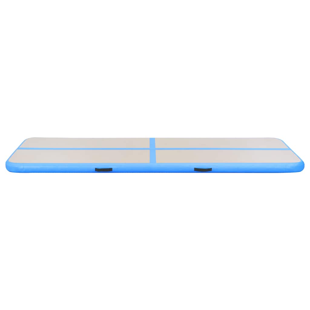 Colchão de ginástica insuflável c/ bomba 500x100x10 cm PVC azul