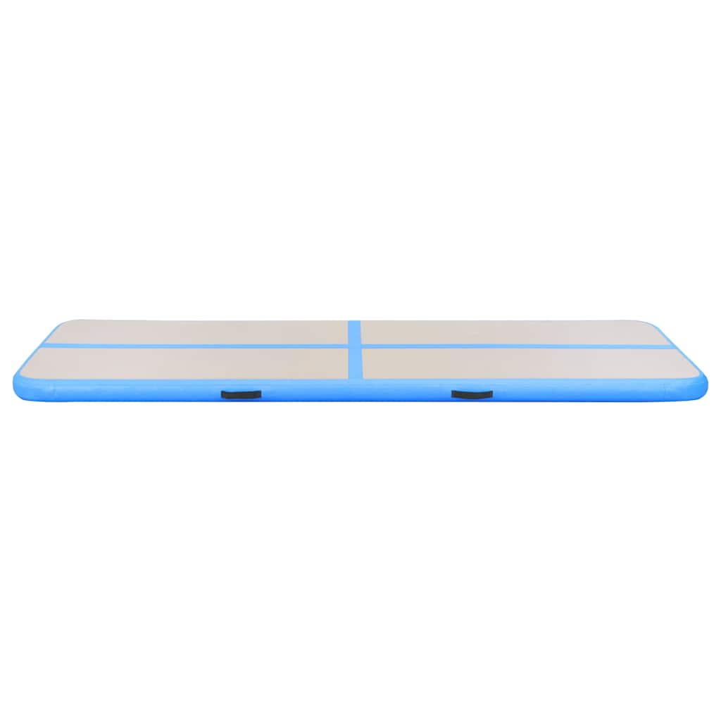 Colchão de ginástica insuflável c/ bomba 700x100x10 cm PVC azul