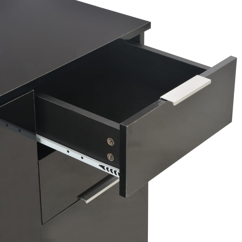 Aparador em contraplacado 71x35x80 cm branco brilhante