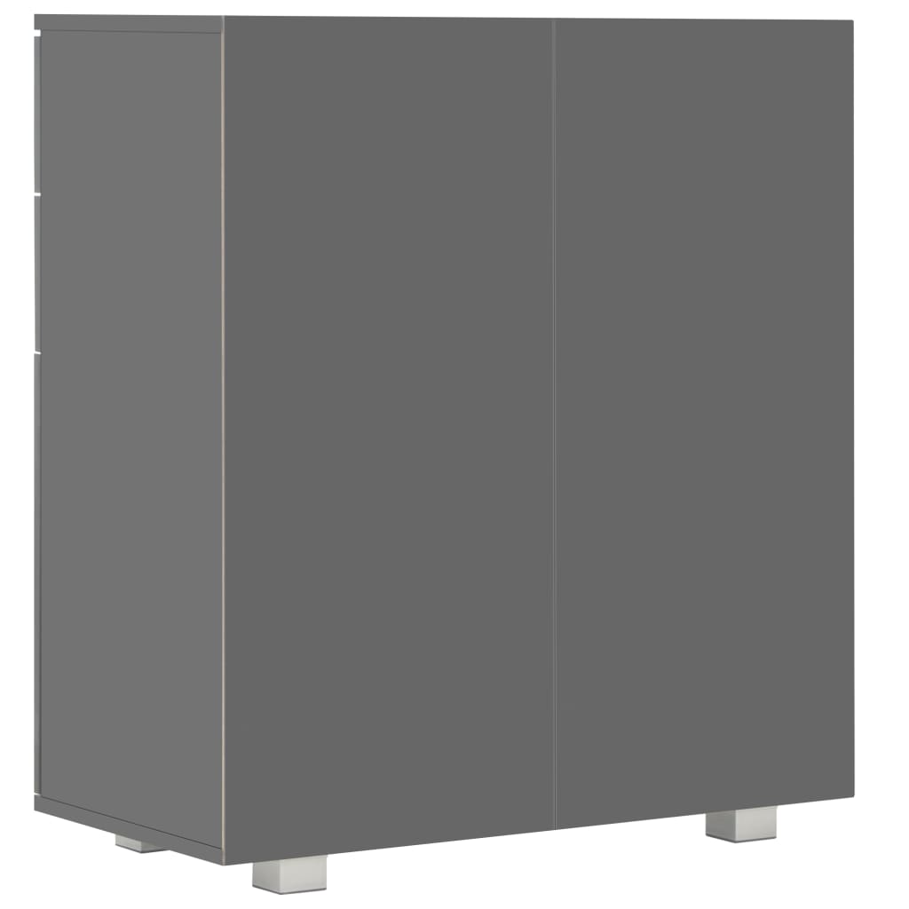 Aparador em contraplacado 71x35x80 cm branco brilhante