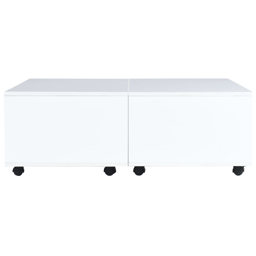 Mesa de centro 120x60x35 cm branco brilhante