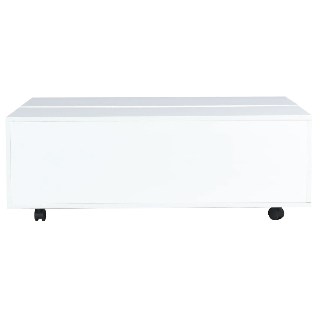Mesa de centro 120x60x35 cm branco brilhante