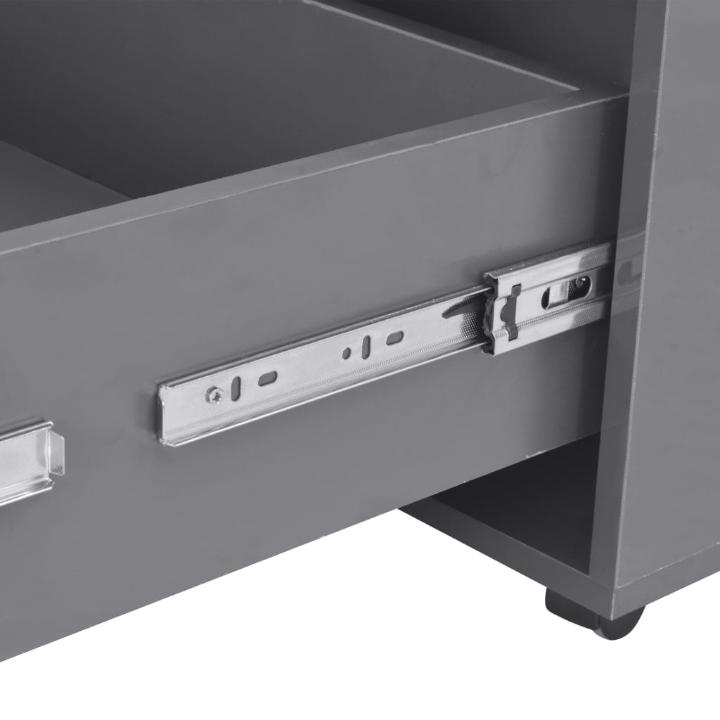 Mesa de centro 120x60x35 cm branco brilhante