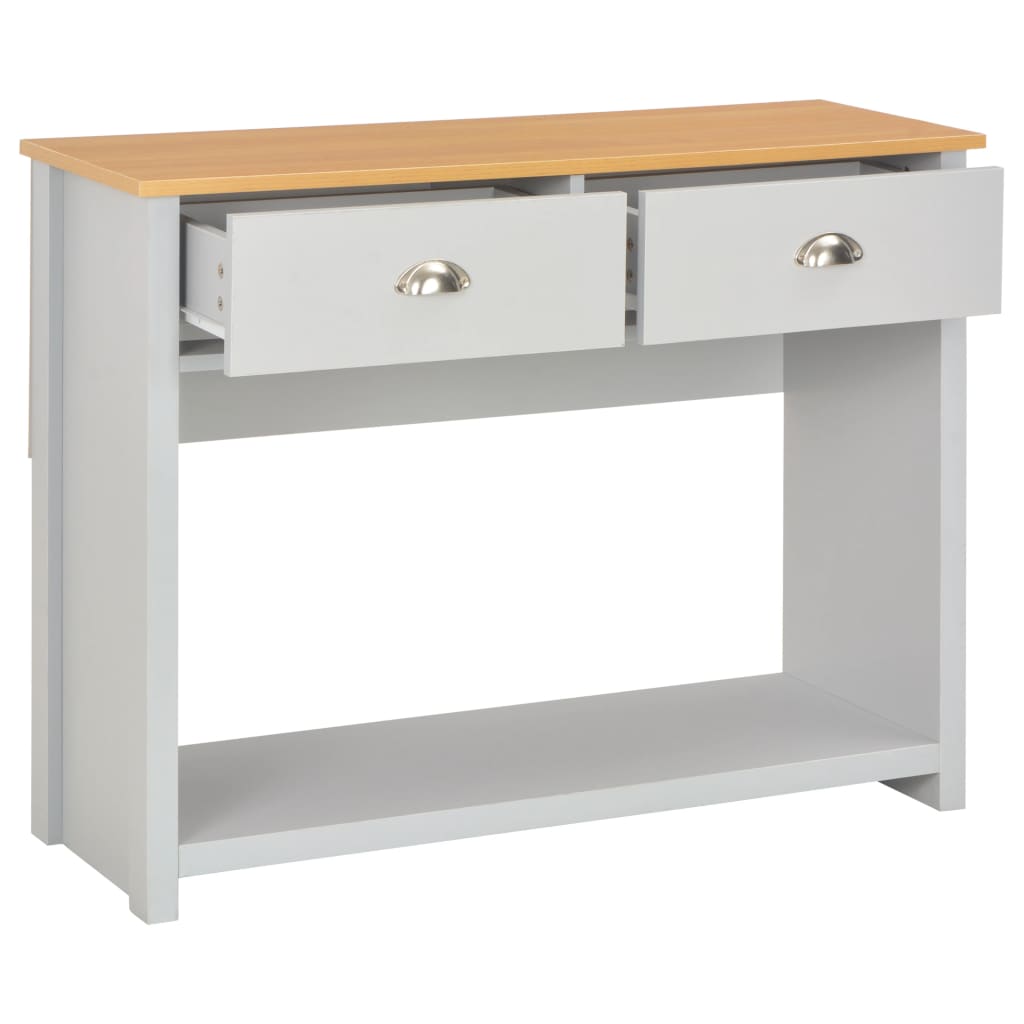 Mesa consola 97x35x76 cm cinzento