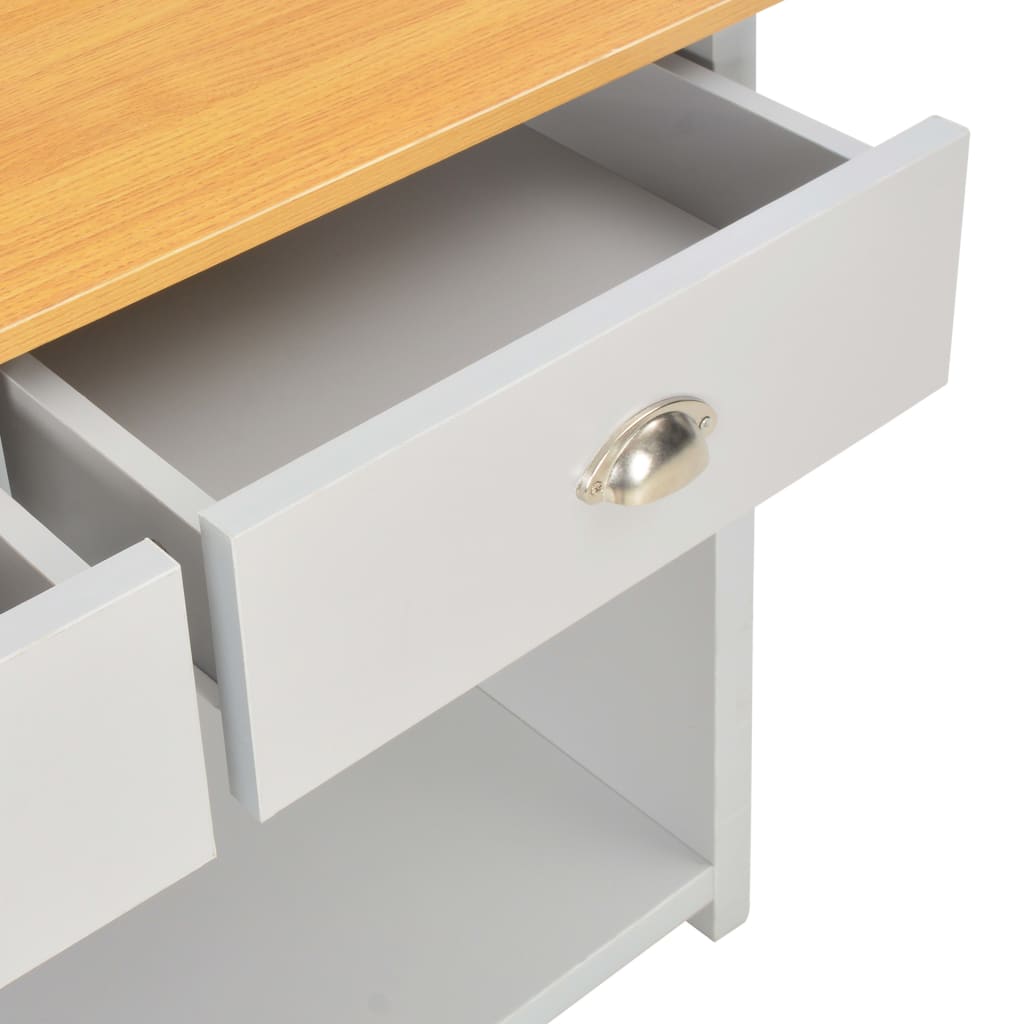 Mesa consola 97x35x76 cm cinzento