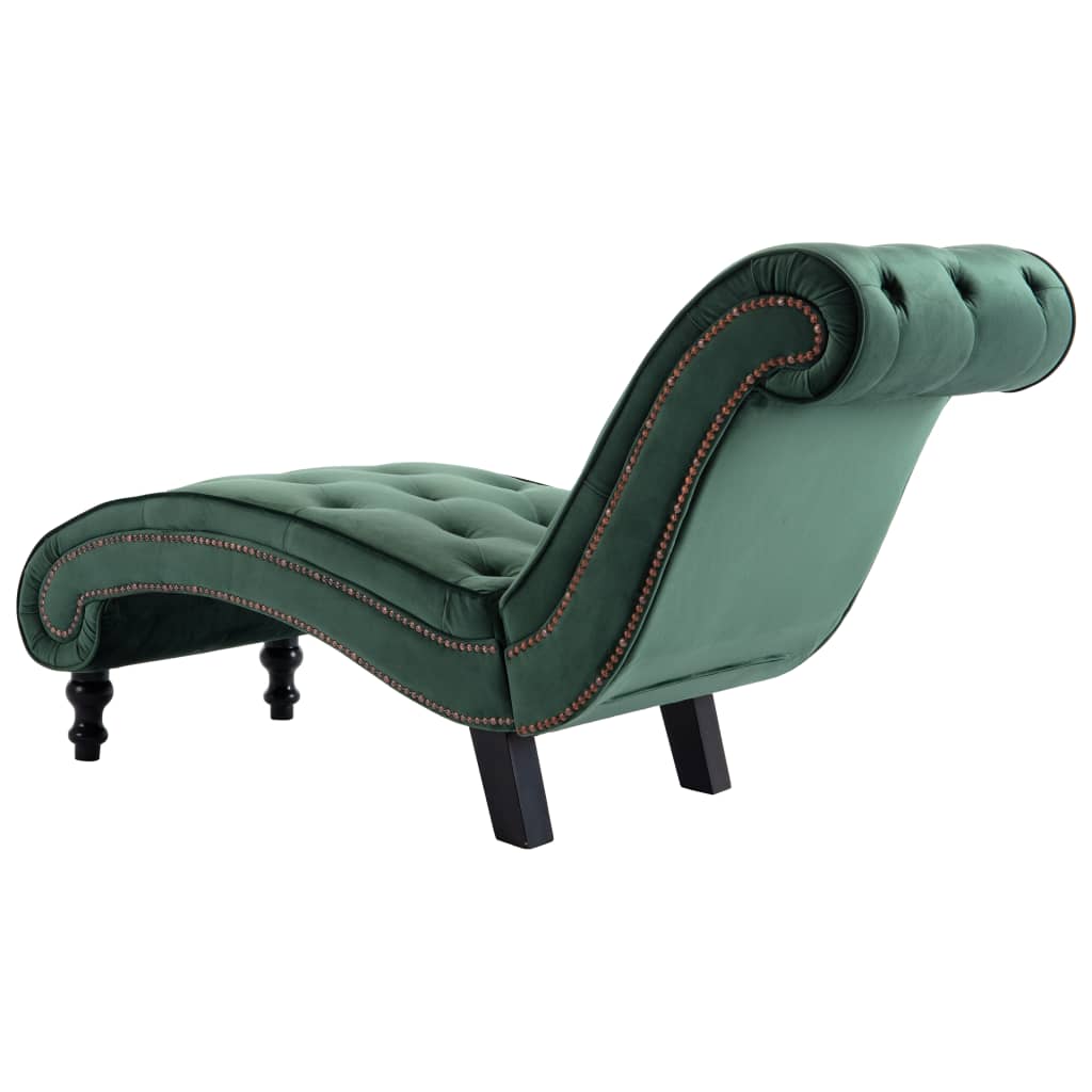 Chaise longue em veludo azul