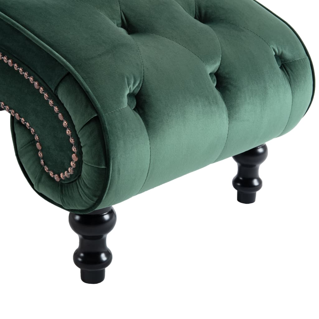 Chaise longue em veludo azul