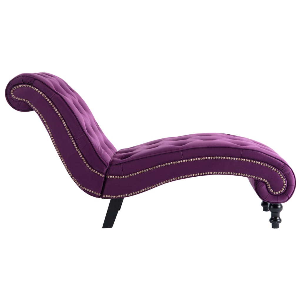 Chaise longue em veludo azul